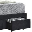 King Bedroom Set- Black Wood- 3 Piece Set with 2 Nightstands