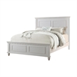 King Bedroom Set- White Wood- 3 Piece Set with 2 Nightstands
