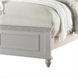 King Bedroom Set- White Wood- 3 Piece Set with 2 Nightstands