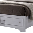 King Bedroom Set- White Wood- 3 Piece Set with 2 Nightstands