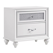 King Bedroom Set- White Wood- 3 Piece Set with 2 Nightstands