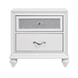 King Bedroom Set- White Wood- 3 Piece Set with 2 Nightstands