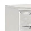 Queen Bedroom Set- White- Silver Wood- 3 Piece Set with 2 Nightstands