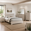 Full Bedroom Set- White- Black Wood- 4 Piece Set with Nightstand- Dresser-Chest