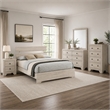 Full Bedroom Set- White- Black Wood- 4 Piece Set with Nightstand- Dresser-Chest