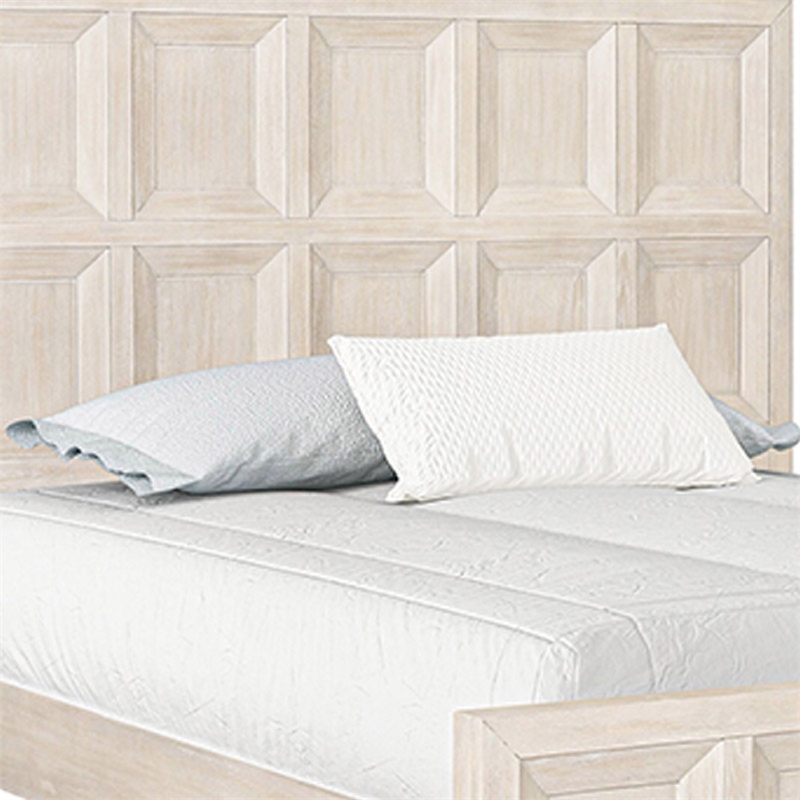Queen Bedroom Set- Beige- Bronze Wood- 3 Piece Set with 2 Nightstands