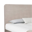Queen Bedroom Set- Natural Oak Beige Brown Wood- 2 Piece Set with Nightstand