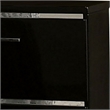 Queen Bedroom Set- Black- Chrome Wood- 2 Piece Set with Nightstand