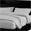 Queen Bedroom Set- Black- Chrome Wood- 3 Piece Set with 2 Nightstands
