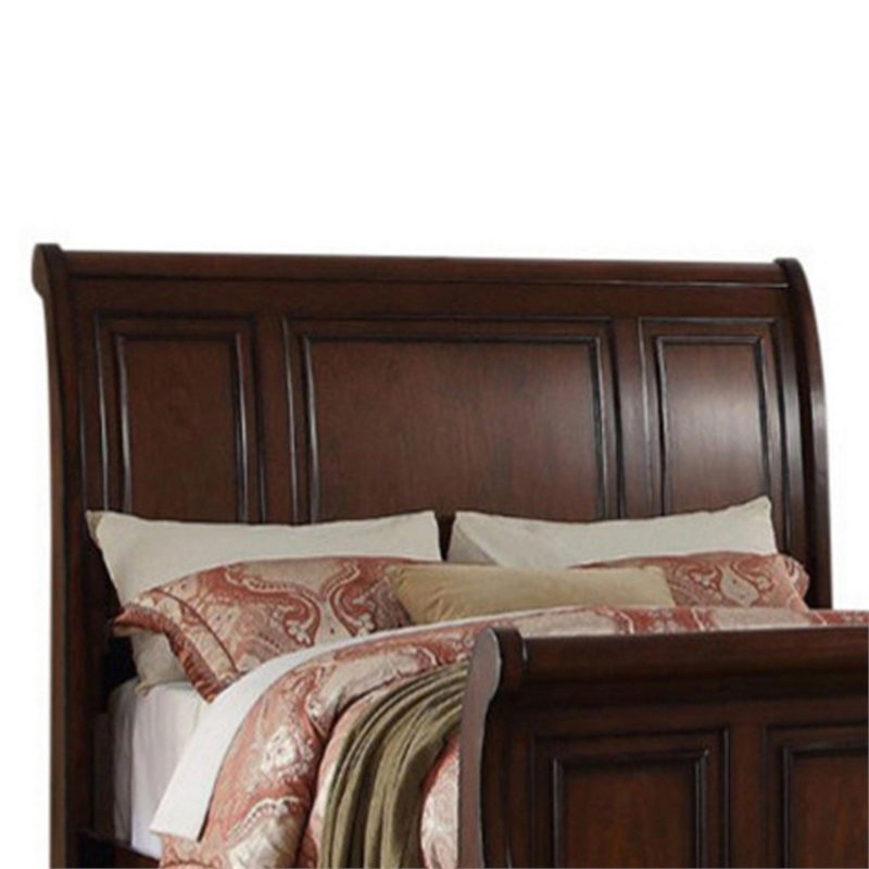 Queen Bedroom Set- Brown Wood- 3 Piece Set with 2 Nightstands