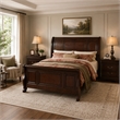 Queen Bedroom Set- Brown Wood- 3 Piece Set with 2 Nightstands