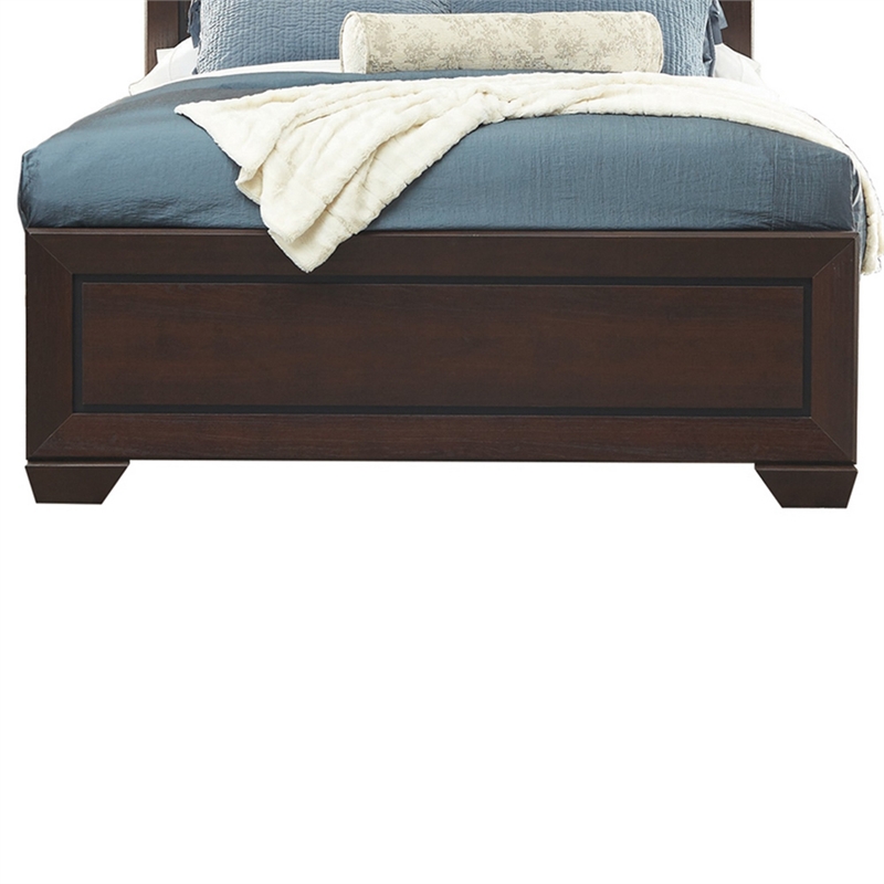 Queen Bedroom Set- Brown Wood- 3 Piece Set with 2 Nightstands