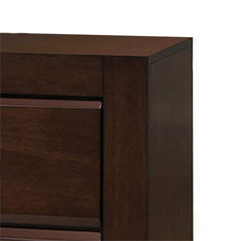 Queen Bedroom Set- Brown Wood- 3 Piece Set with 2 Nightstands