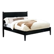 Queen Bedroom Set- Black Wood- 3 Piece Set with 2 Nightstands