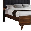 Queen Bedroom Set- Gray- Brown Wood- 3 Piece Set with 2 Nightstands