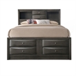 Queen Bedroom Set- Brown Wood- 3 Piece Set with 2 Nightstands