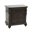 Queen Bedroom Set- Brown Wood- 3 Piece Set with 2 Nightstands