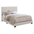 Queen Bedroom Set- Ivory- White- Chrome Wood- 3 Piece Set with 2 Nightstands