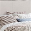 Queen Bedroom Set- Ivory- White- Chrome Wood- 3 Piece Set with 2 Nightstands