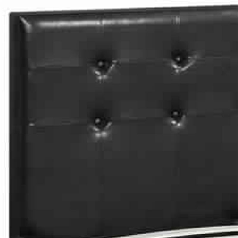 Queen Bedroom Set- Black Wood- 3 Piece Set with 2 Nightstands