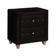 Queen Bedroom Set- Black Wood- 3 Piece Set with 2 Nightstands