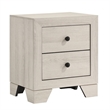 Full Bedroom Set- White- Black Wood- 2 Piece Set with Nightstand