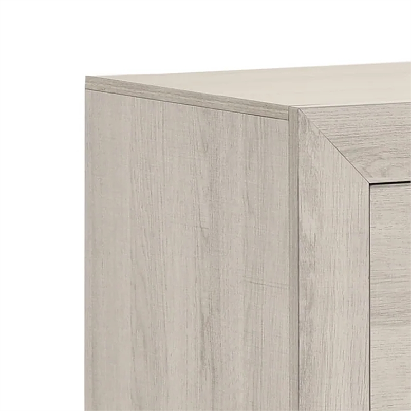 Full Bedroom Set- White- Black Wood- 2 Piece Set with Nightstand