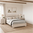 Queen Bedroom Set- White- Black Wood- 3 Piece Set with 2 Nightstands
