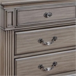 Queen Bedroom Set- Gray- Brass- Clear Wood- 3 Piece Set with 2 Nightstands