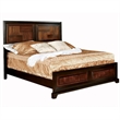 Queen Bedroom Set- Brown Wood- 3 Piece Set with 2 Nightstands