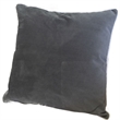 Rola Square Throw Pillow- Let It Snow Embroidery- Gray Cotton 20 Inch