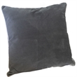 Rola Square Throw Pillow- Let It Snow Embroidery- Gray Cotton 20 Inch