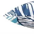 Gey Outdoor Throw Pillow Cover- Blue White Leaf Vein Pattern- 20 Inch Square