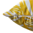 Gey Throw Pillow Cover- Outdoor Yellow Cover and White Leaf 20 Inch Square