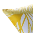 Gey Throw Pillow Cover- Outdoor Yellow Cover and White Leaf 20 Inch Square