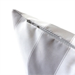 Keo Outdoor Throw Pillow Cover- Silver White Wide Stripes- 20 Inch Square