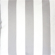 Keo Outdoor Throw Pillow Cover- Silver White Wide Stripes- 20 Inch Square