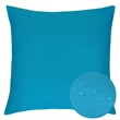 Outdoor Indoor Throw Pillow Cover- Aqua Blue Polyester- 20x20 Inch Square