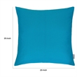 Outdoor Indoor Throw Pillow Cover- Aqua Blue Polyester- 20x20 Inch Square