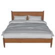 Queen Bedroom Set in Oak Brown Wood - 3 Piece Set with 2 Nightstands