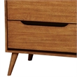 Queen Bedroom Set in Oak Brown Wood - 3 Piece Set with 2 Nightstands