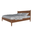 Queen Bedroom Set in Oak Brown Wood - 3 Piece Set with 2 Nightstands