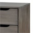 Queen Bedroom Set in Gray Wood - 2 Piece Set with Nightstand