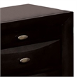 Queen Bedroom Set in Black & Nickel Wood - 2 Piece Set with Nightstand