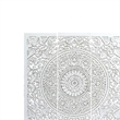 Benzara Josa Mandala Floral Wood Panel in Antique White Finish (3 Piece)