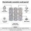 Benzara Moroccan Floral Wall Wood Decor in Antique White Finish (3 Piece)