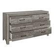 King Bedroom Set- Gray- 4 Piece Set with 2 Nightstands and Dresser