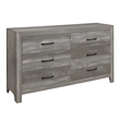 King Bedroom Set- Gray- 4 Piece Set with 2 Nightstands and Dresser