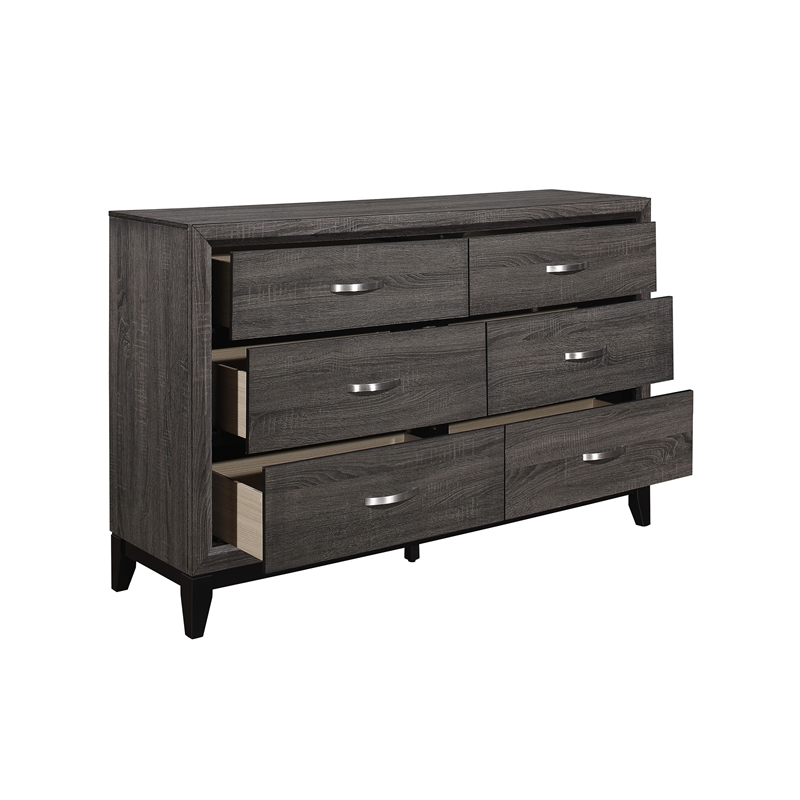Queen Bedroom Set- 4 Piece Set with Nightstand- Dresser- and Chest