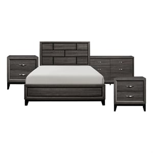 Queen Bedroom Set- 4 Piece Set with 2 Nightstands and Dresser